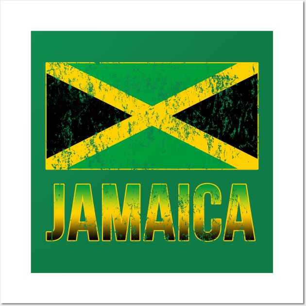 Jamaican Island Flag Wall Art by macdonaldcreativestudios